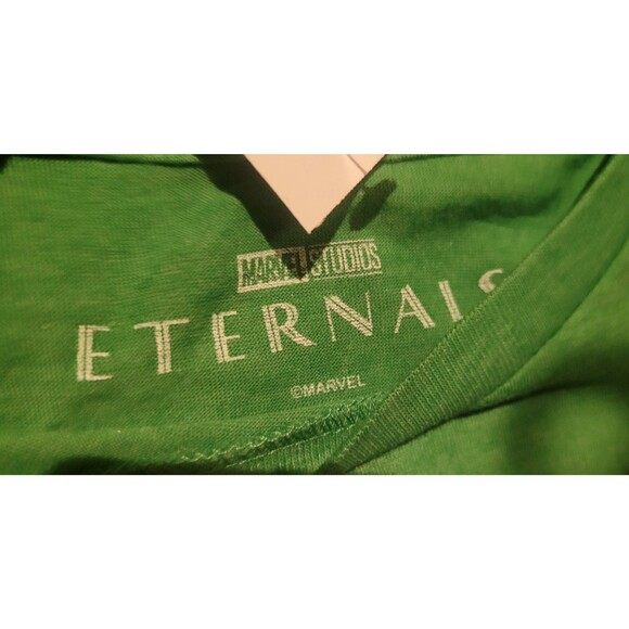 Unisex boys girls Marvel Eternals Short Sleeve Graphic T-Shirt - Green XS - Picture 3 of 3